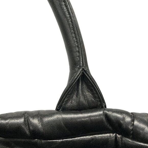 Auth PRADA Nappa Bomber BN2647 Black Leather Tote Bag - Picture 10 of 16